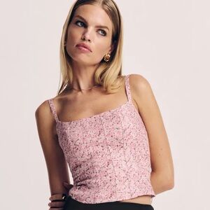 Reformation Hattie Linen Corset Top- 10